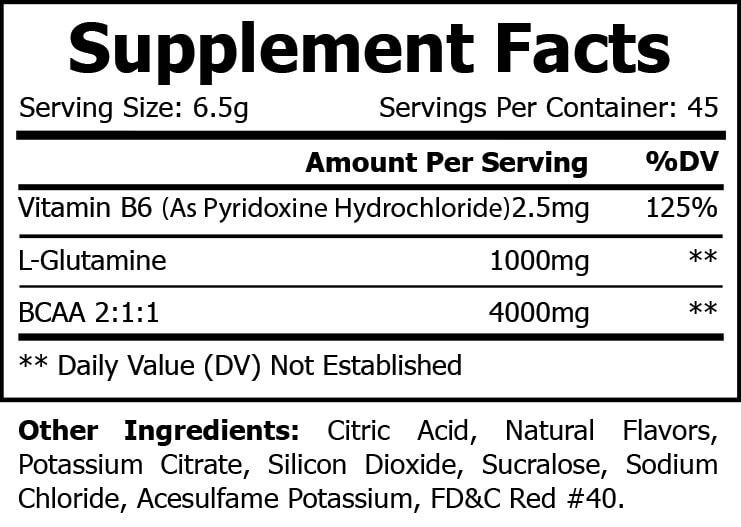 BCAA (Fruit Punch) Improves exercise performance.