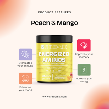 Peach & Mango - increase muscle protein synthesis, prevent muscle tissue break.